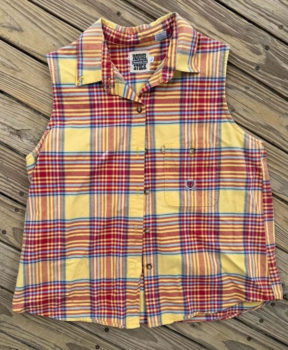 Rough Stock by Panhandle Slim Plaid Western Button Up Shirt